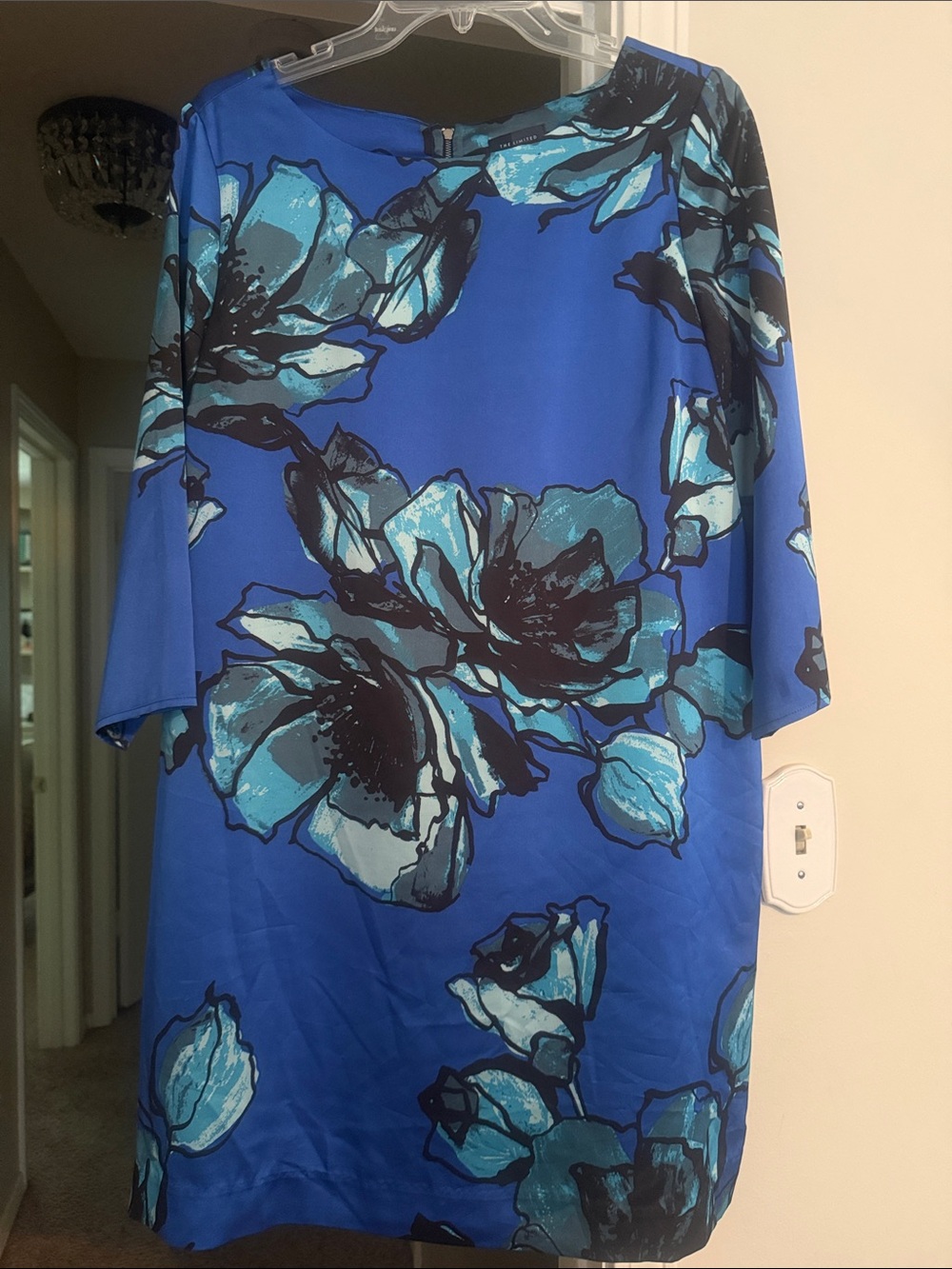 The Limited Teal & Royal Blue Abstract Print Dress
